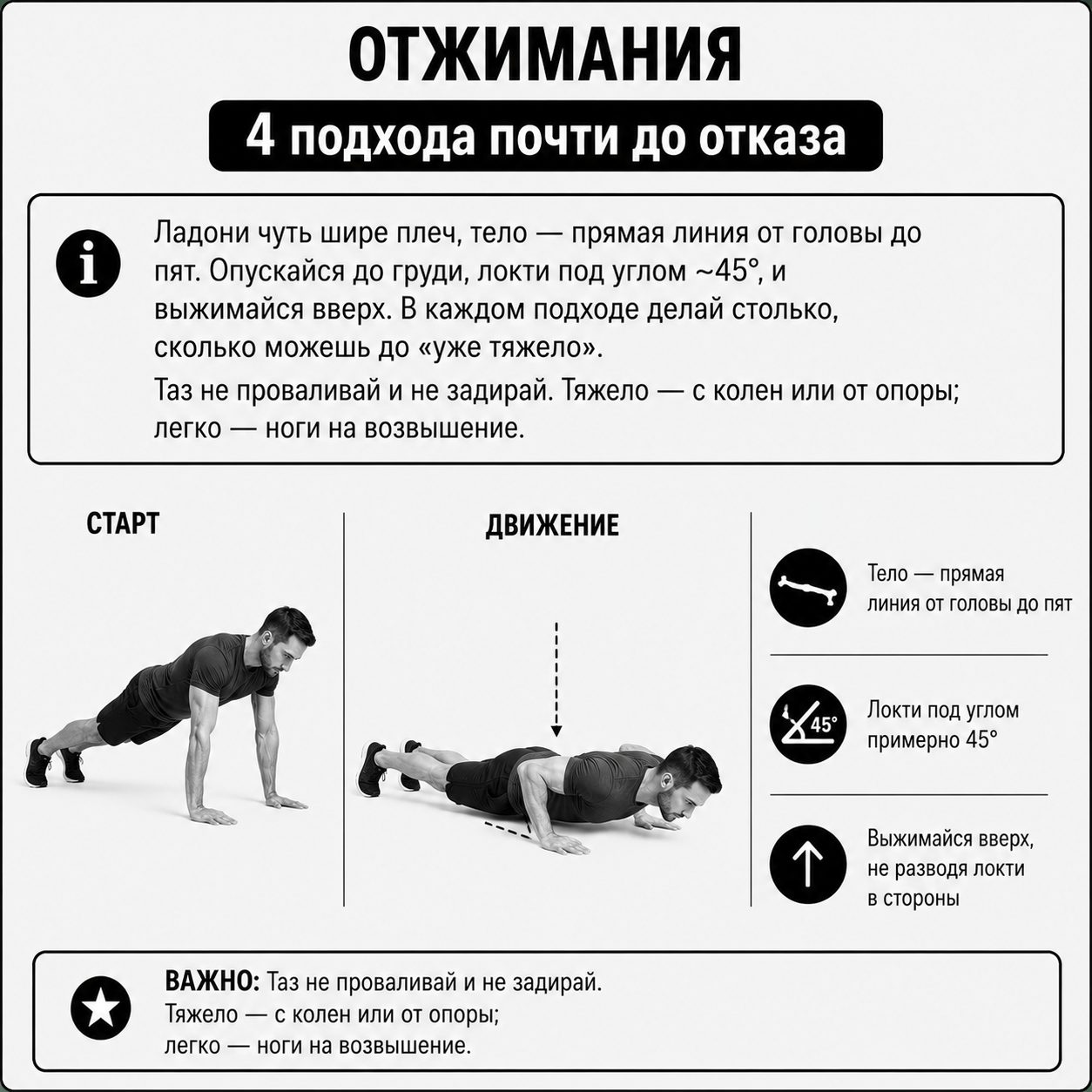 Классические отжимания от пола
